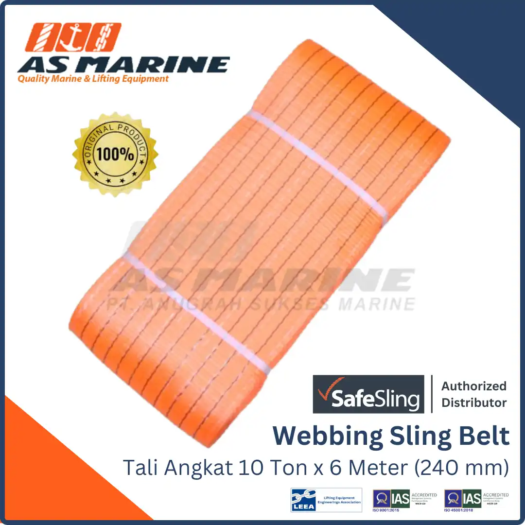 Webbing Sling Belt / Tali Angkat 10 Ton x 6 Meter Safesling